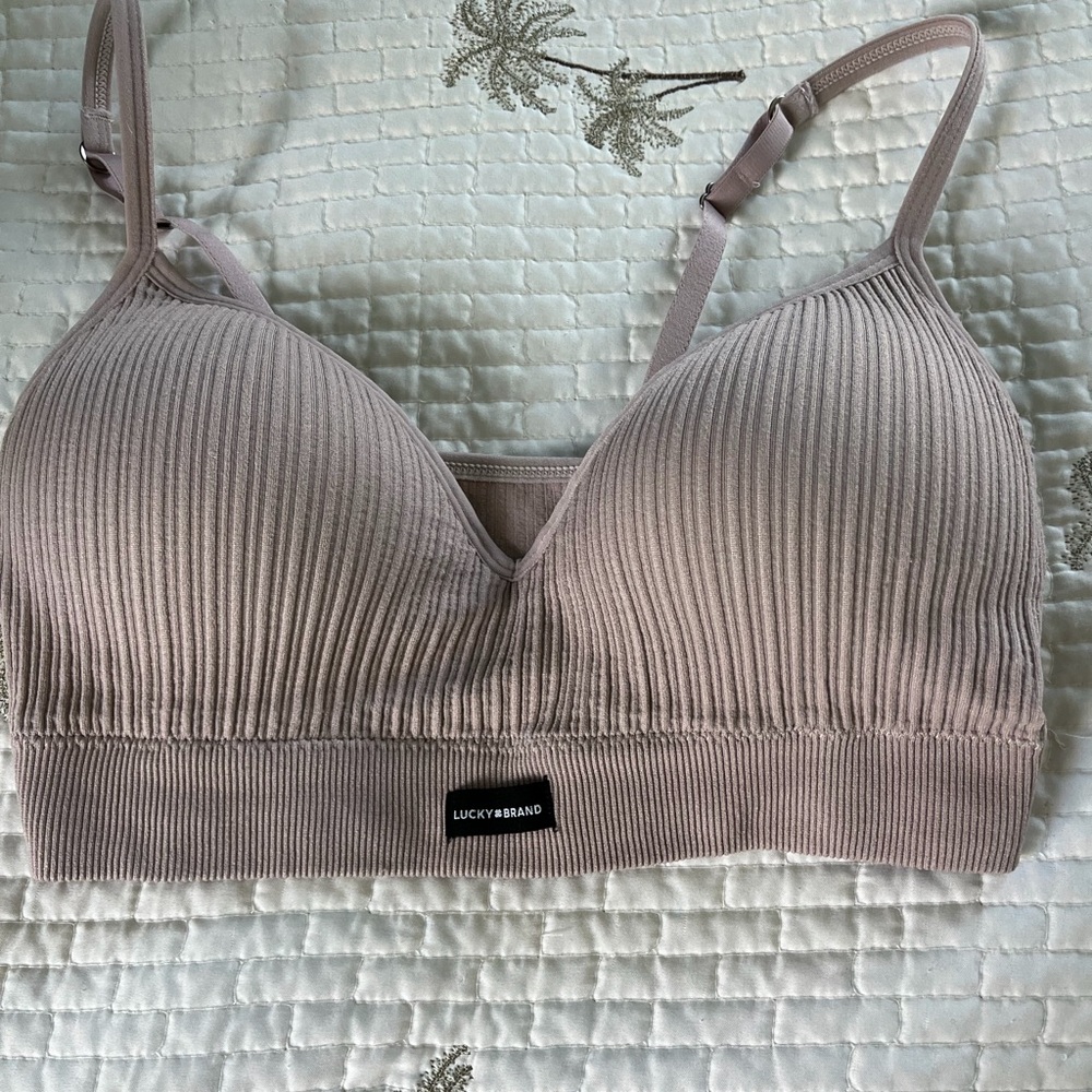 Lucky Brand Ribbed Wireless Bralette - like new